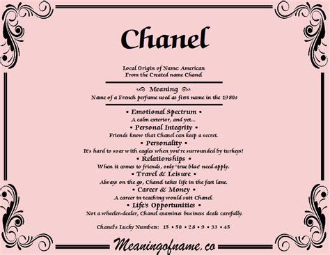 chanel the vocabulary of|chanel name meaning.